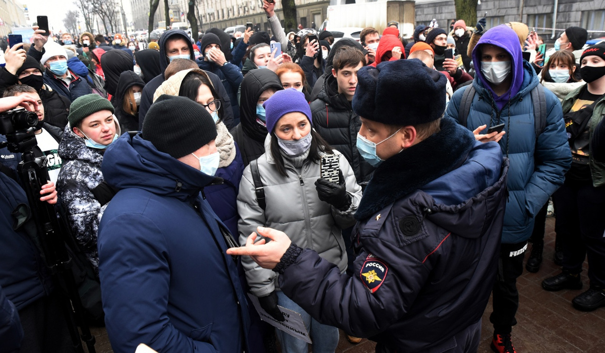 В Курске несанкционированный митинг 23 января закончился задержаниями
