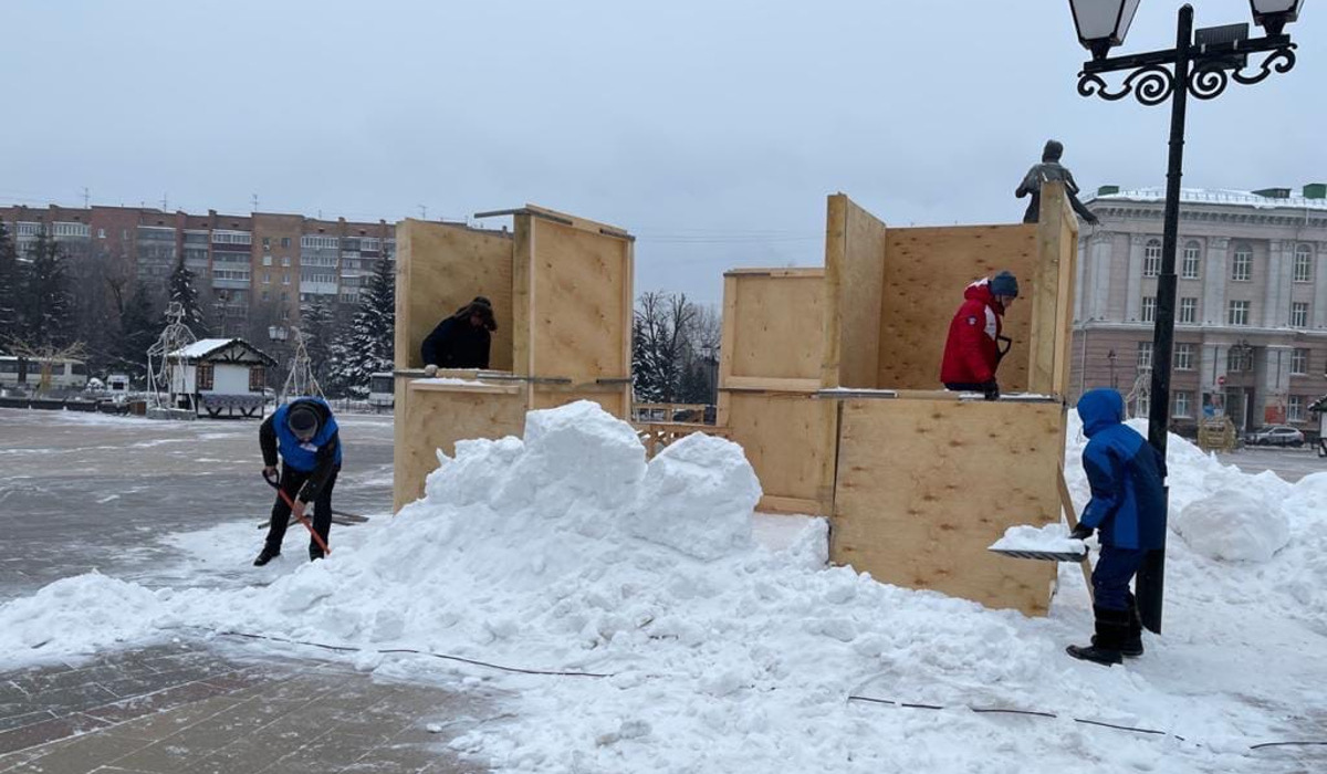 В Курске во 2 раз пройдет фестиваль снежных фигур на Театральной площади