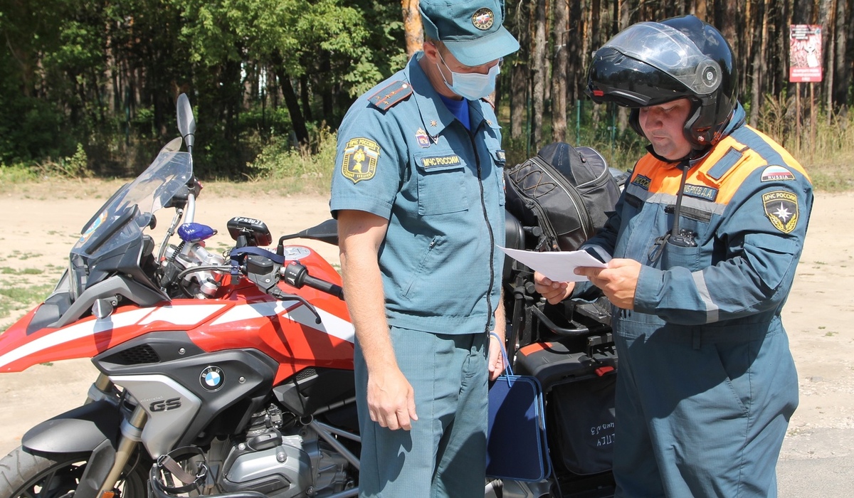 В Курской области патрулирует территории мотогруппа спасателей