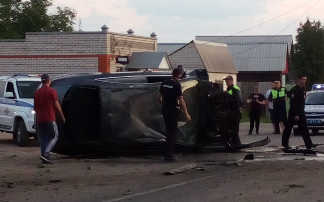 В Курской области в ДТП перевернулся  автомобиль