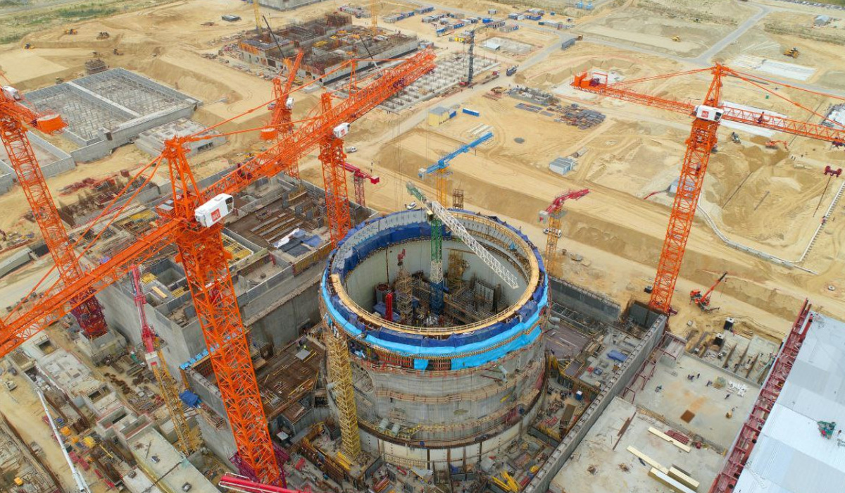 На Курской АЭС-2 начали бетонирование 4-го яруса внутренней защитной оболочки первого энергоблока
