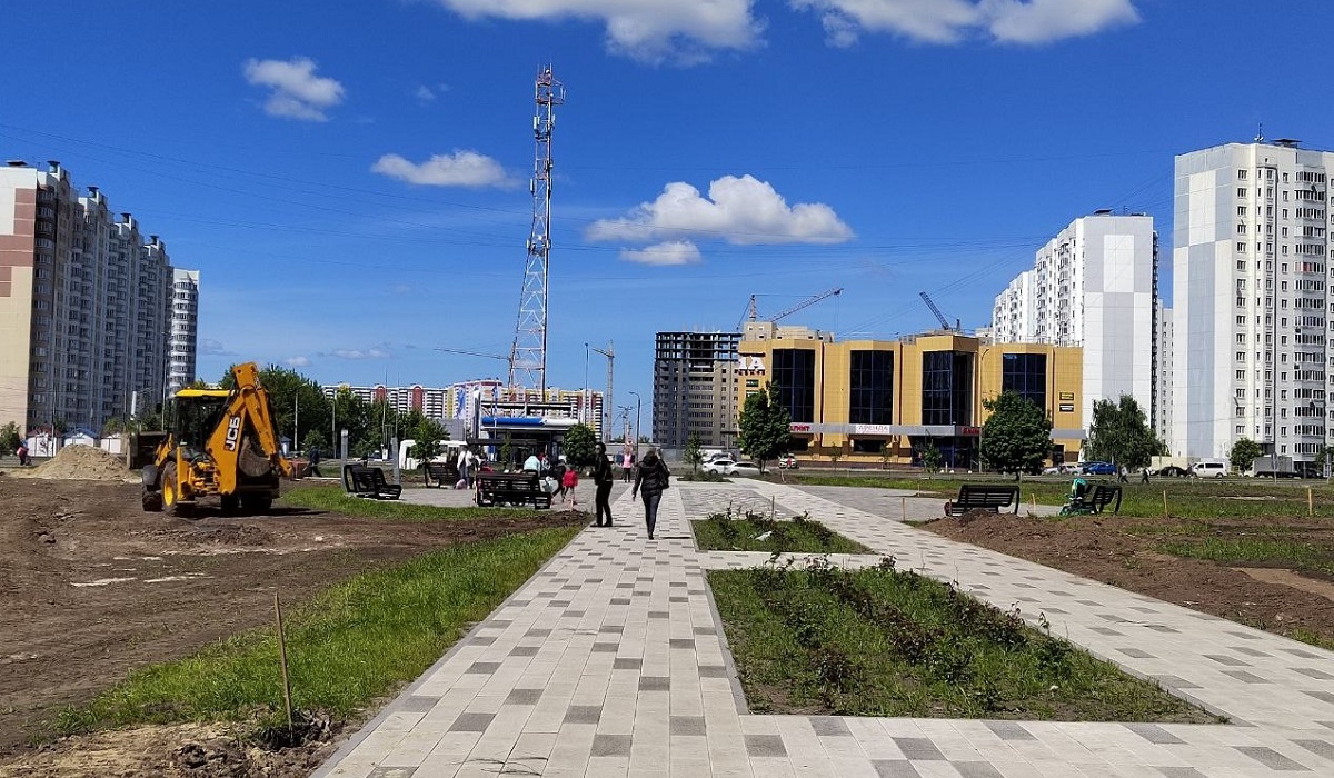 В Курске на проспекте Клыкова к 1 сентября откроют парк с сакурой и фонтаном