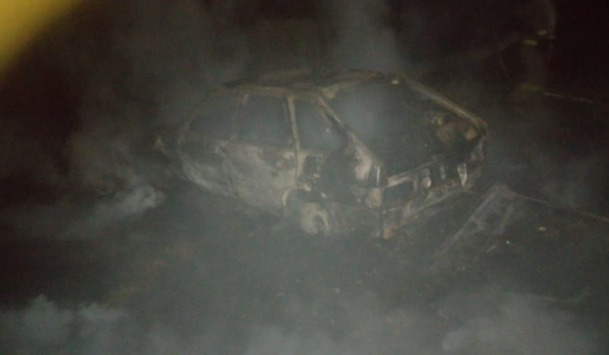 В Курской области ночью 7 июля сгорел легковой автомобиль