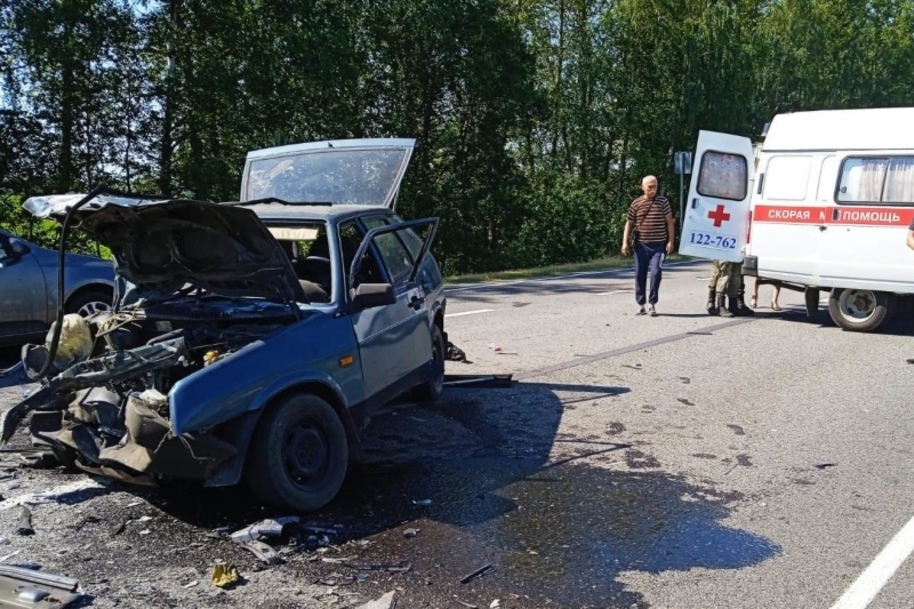 В Курской области спасатели помогли пострадавшему в дорожной аварии