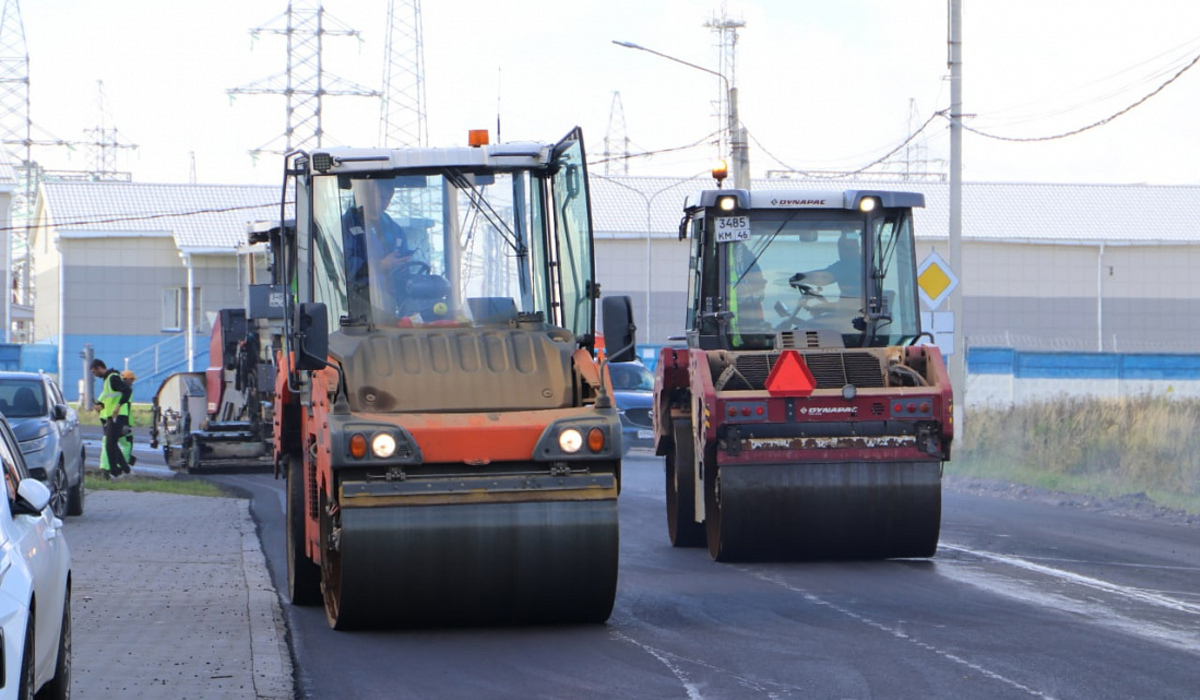 В Курске завершают ремонт дороги между улицами Дубровинского и Карла Маркса