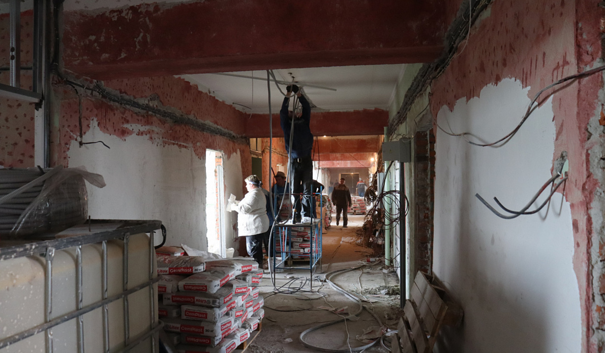 В Курской областной больнице ремонтируют помещения для оперблока и КТ
