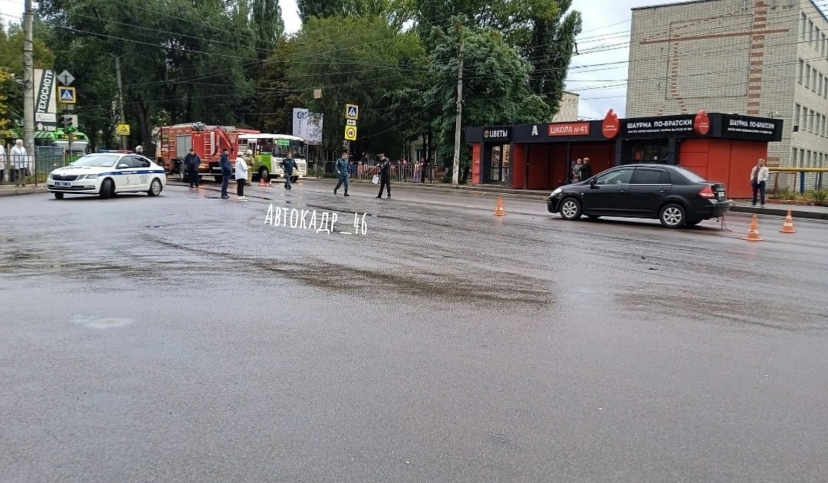 В Курске произошло ДТП с пожарной машиной