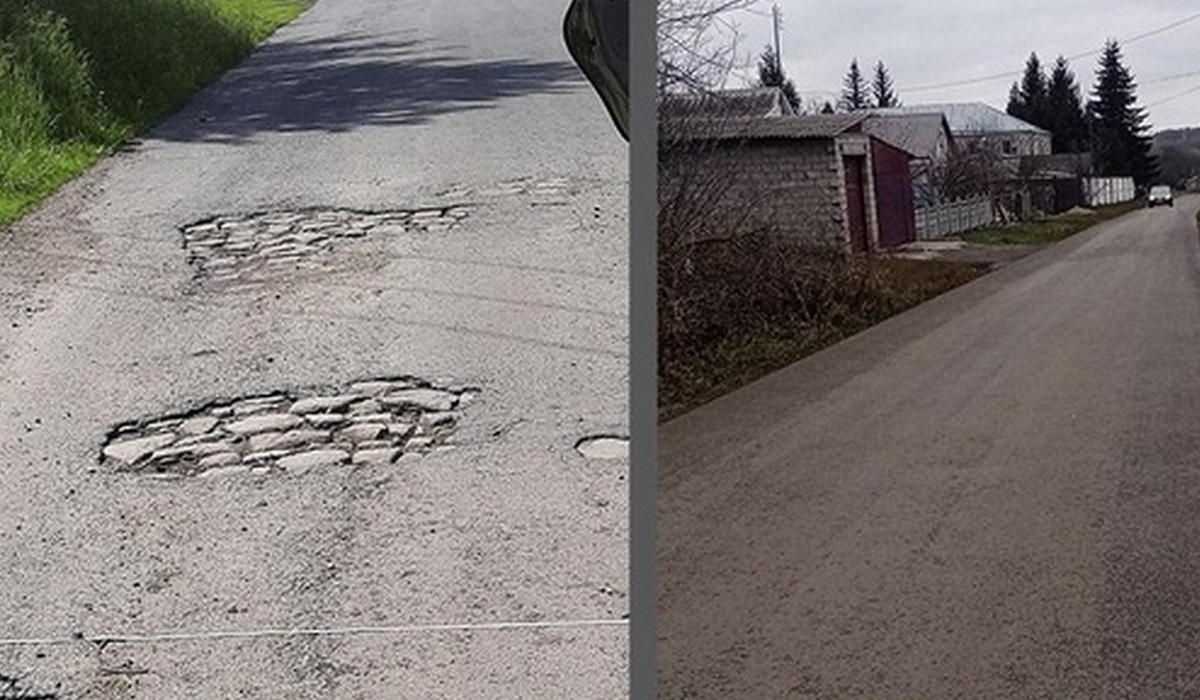 В поселке Поныри Курской области отремонтировали около 4,5 км дорог