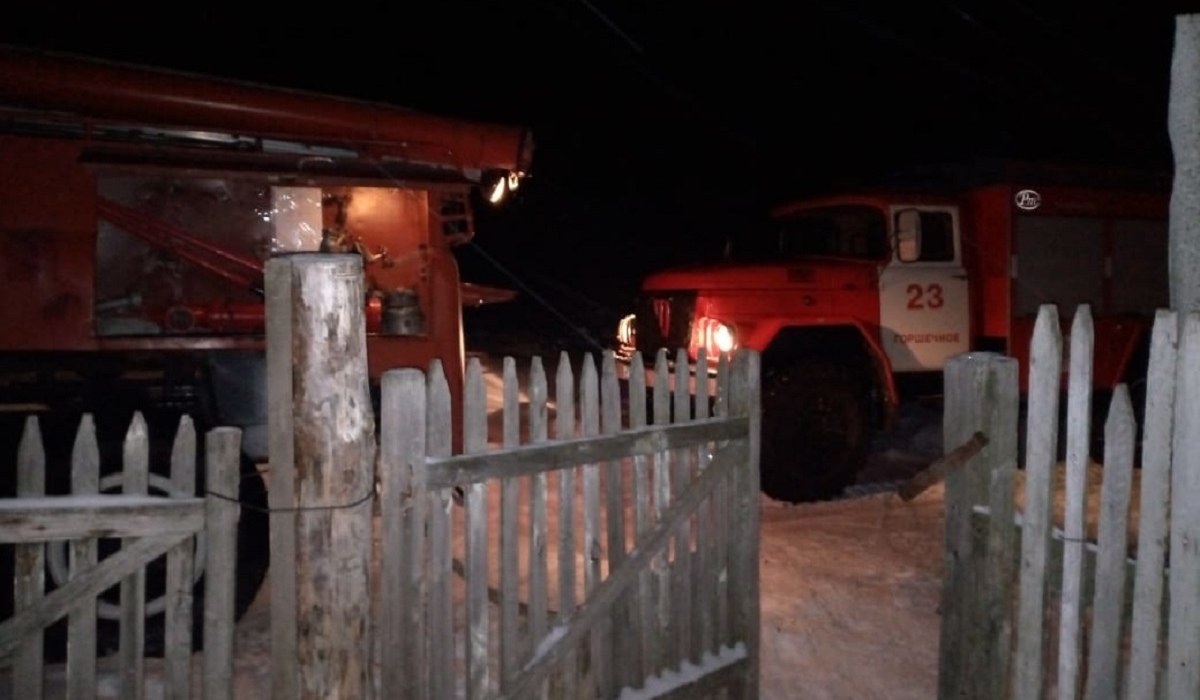 Ночью в Курской области сгорел частный дом