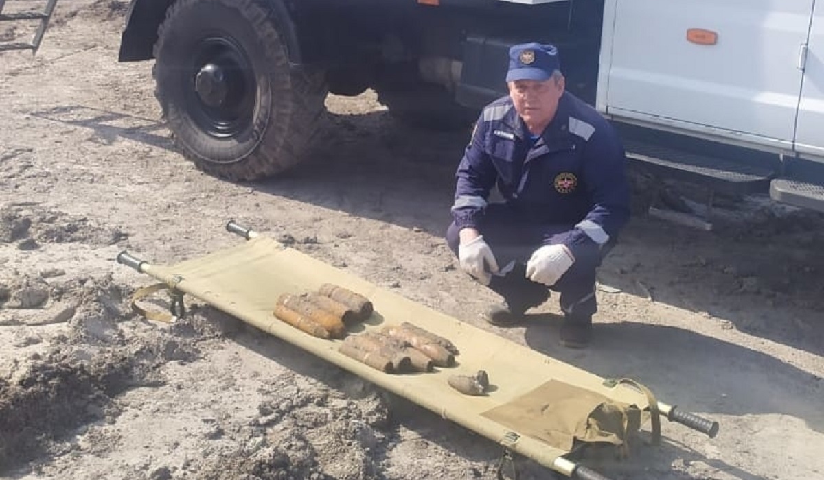В Золотухинском районе Курской области нашли арсенал с войны
