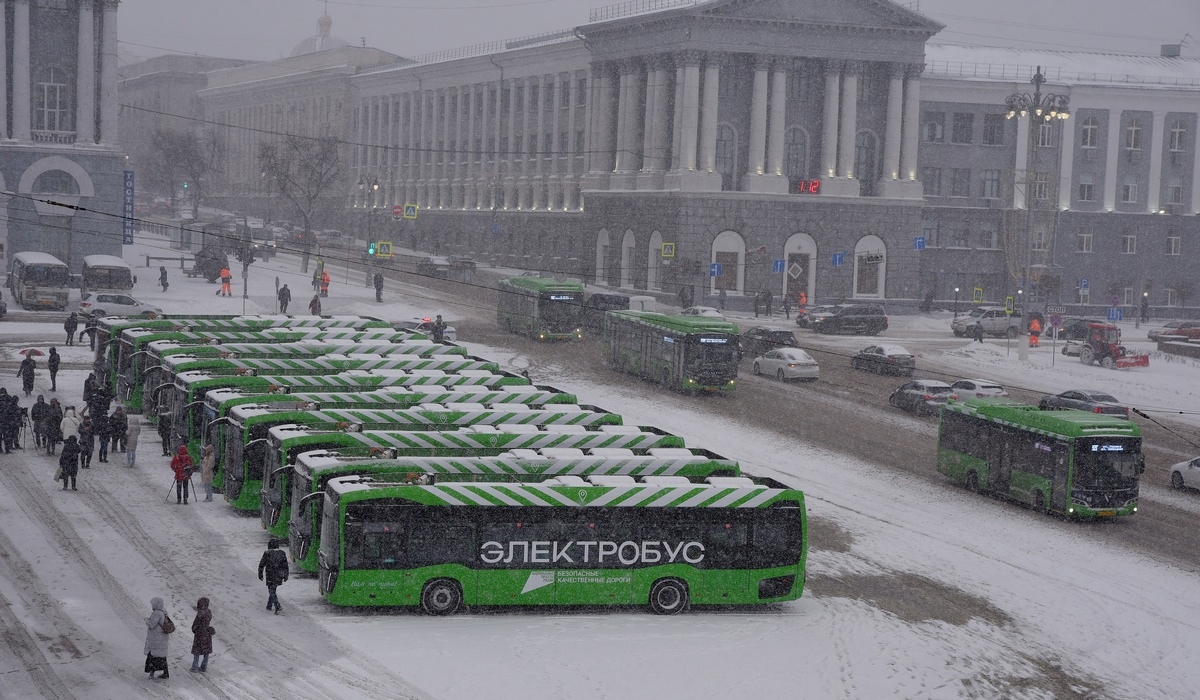 В Курске запустили первый маршрут электробусов «Московская площадь – Онкологический центр»