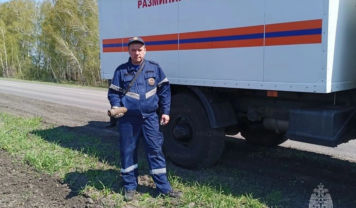 В Горшеченском районе Курской области обнаружили артснаряд