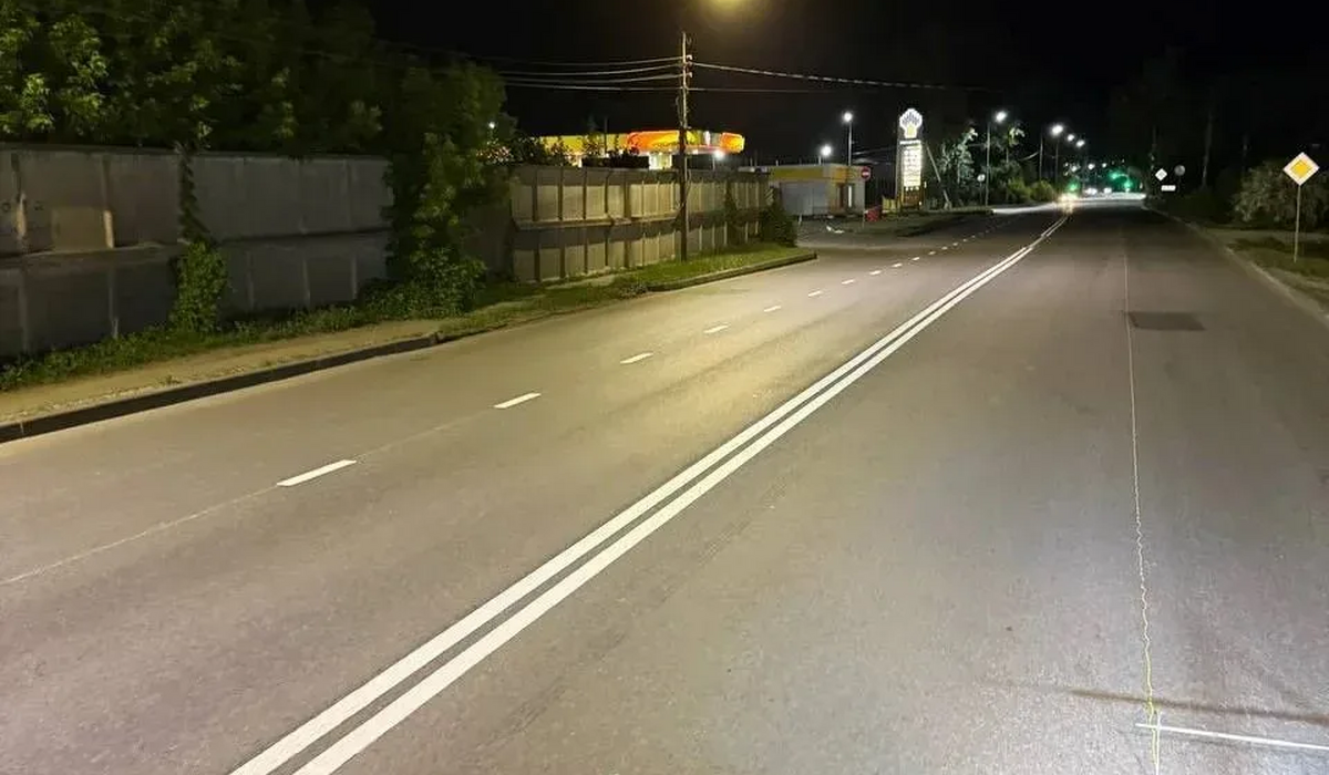 В Курске начали наносить дорожную разметку термопластиком