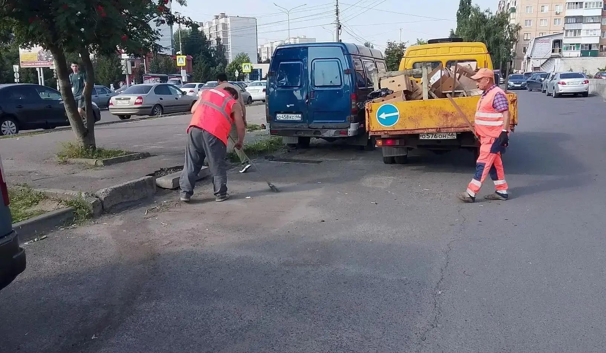 В Курске на Студенческой убрали поддоны для торговли после жалоб от жителей