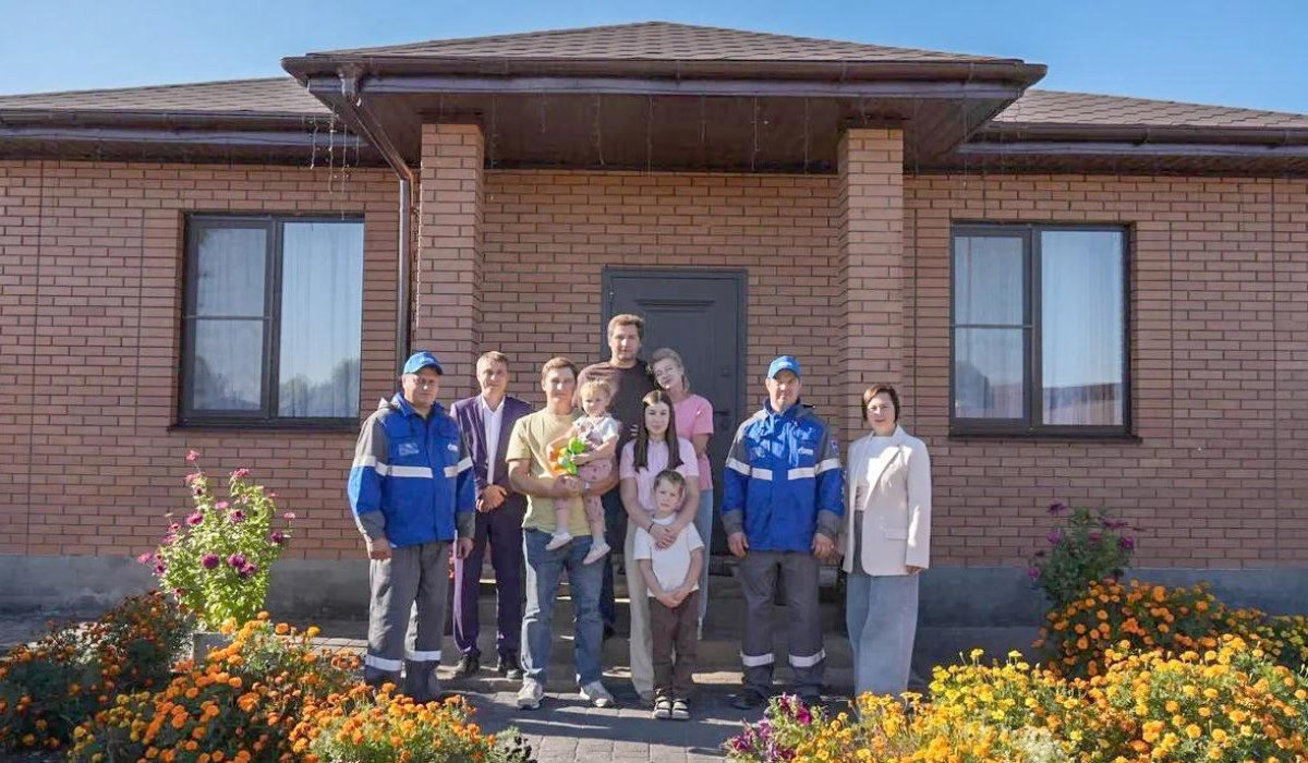 В Курском районе газифицировали дом семьи переселенцев из приграничья