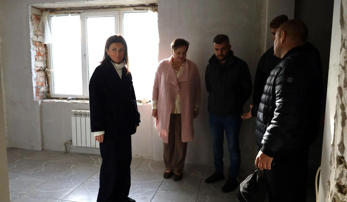 В Курской области проверили ход ремонта Щигровского дома соцобслуживания